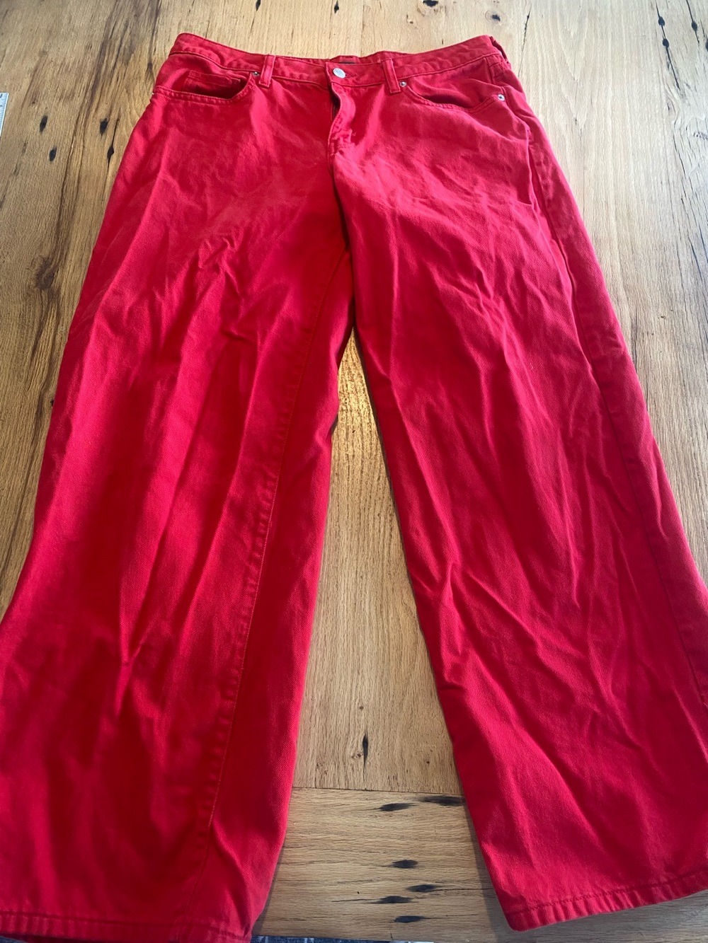 Womens Fable womens Red wide Leg Pants
